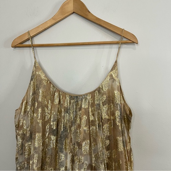 Mes Demoiselles Aspasie Printed Metallic Slip Dress size 40/8 - Picture 7 of 10